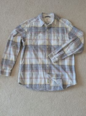 Tommy Bahama Men's Relax 100% Brushed Cotton Plaid Button Down Shirt Sz M